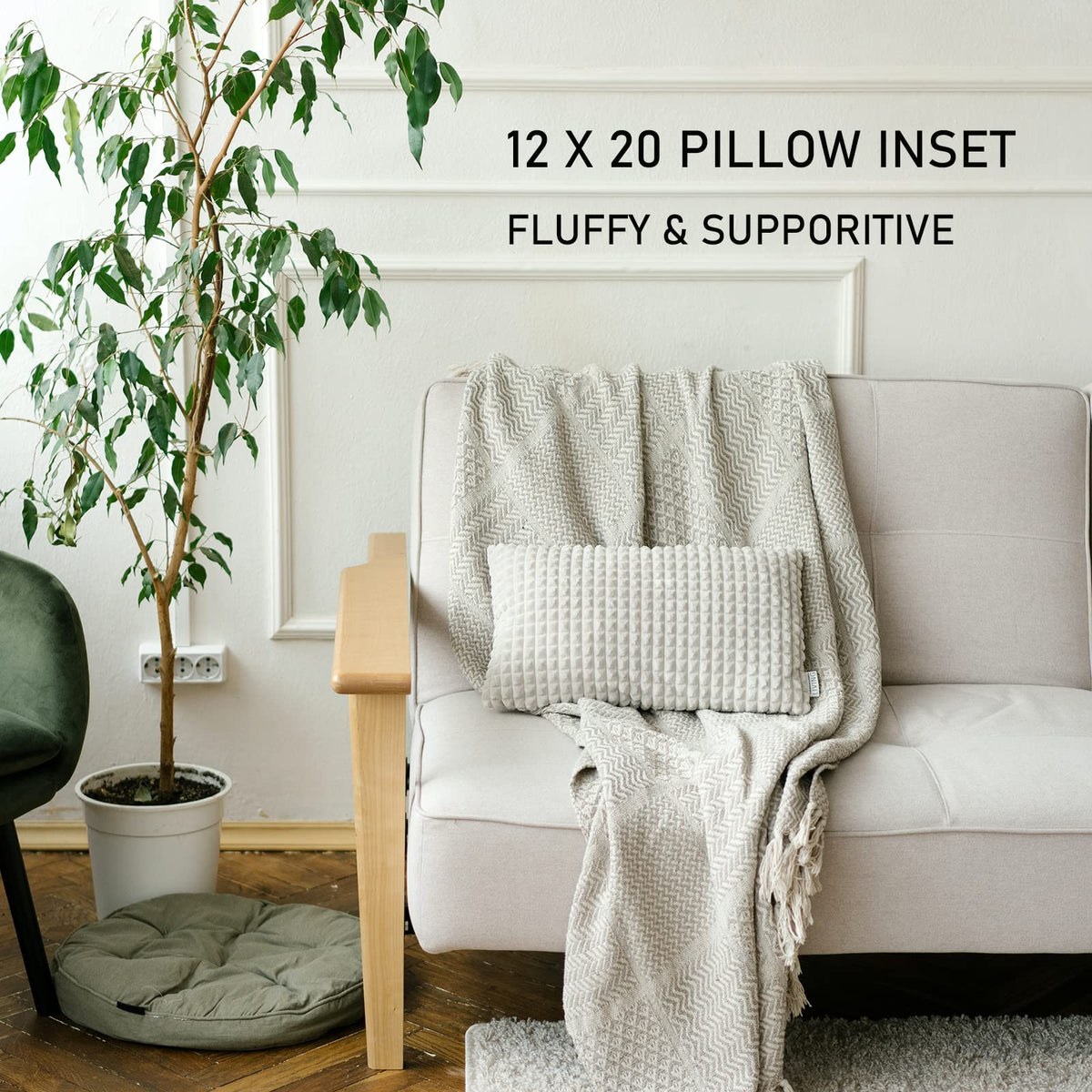 QSWRD waterproof rectangle pillow inserts for indoor and outdoor durability