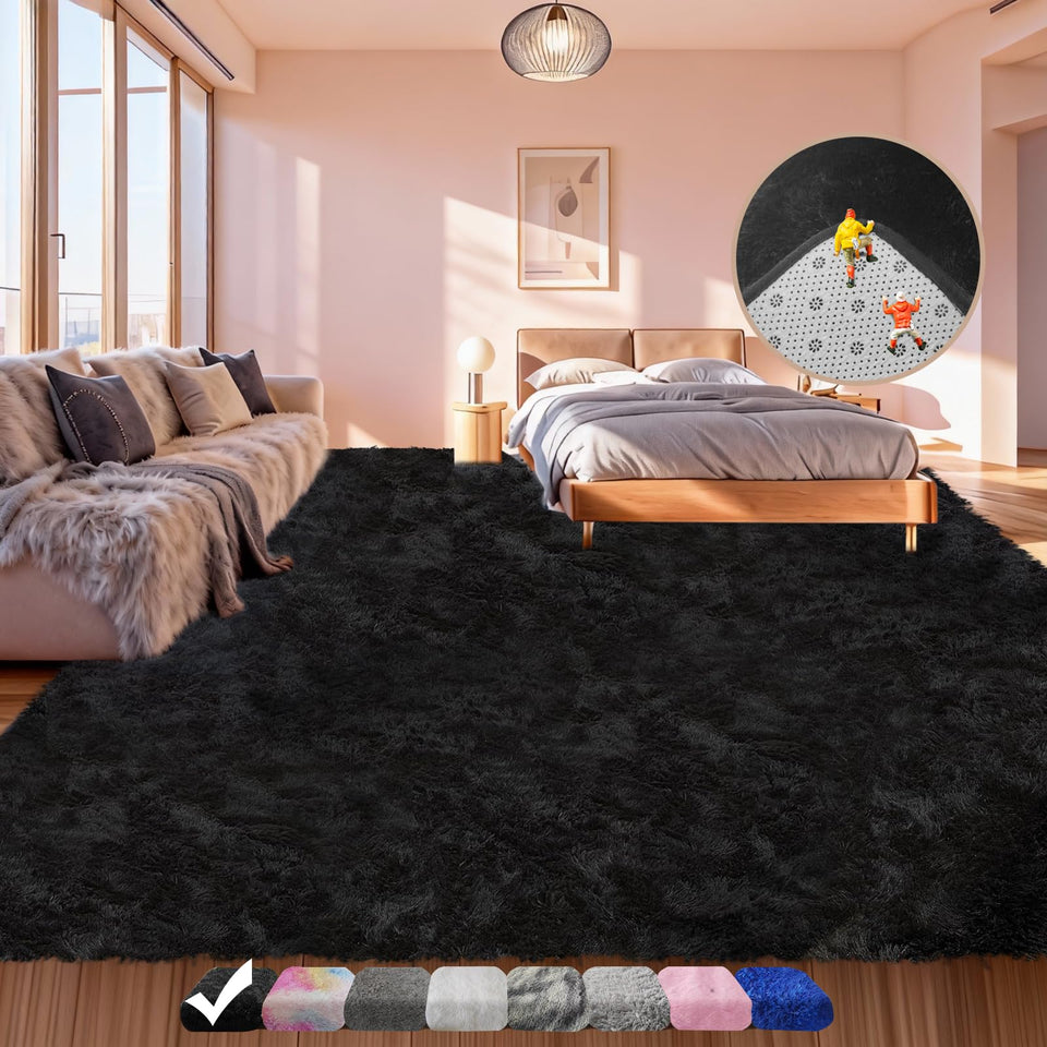 QTOWEJH large shag rug 5x7 in living room for cozy ambience