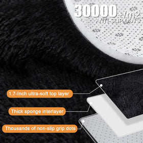 QTOWEJH polyester fiber rug is durable and colorfast