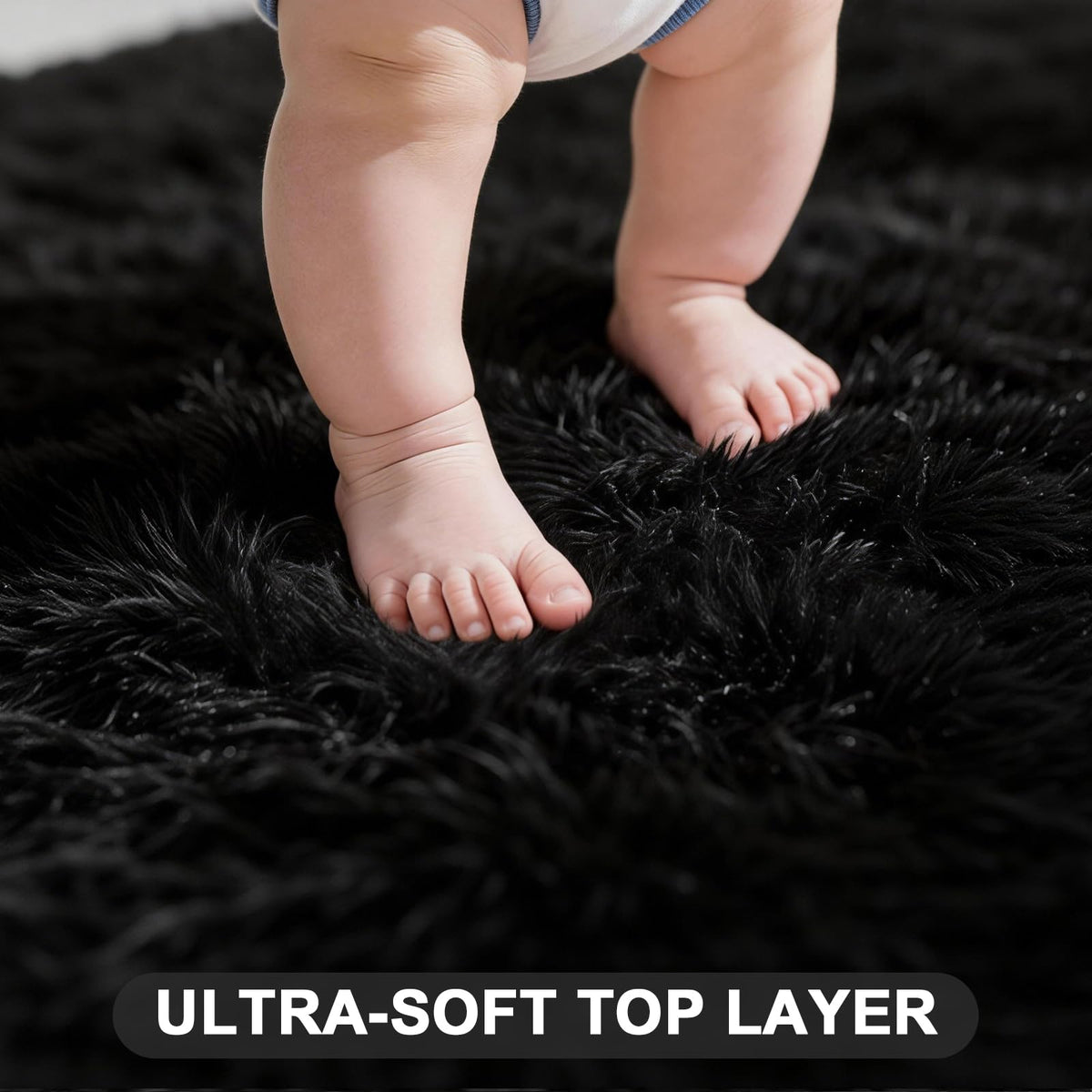 QTOWEJH ultra-soft plush rug for bedroom comfort