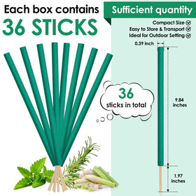 Qualirey citronella incense 36-pack made from natural plants for outdoor gatherings.