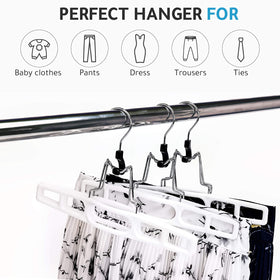 Quality Hangers 10-pack closet organizer neatly lines up garments.