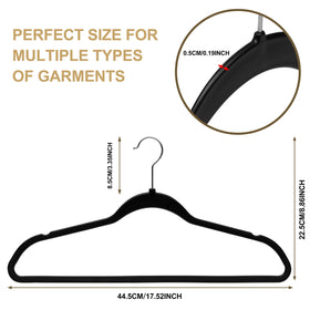 Quality Hangers 360-degree swivel hook makes clothes easy to hang and organize.