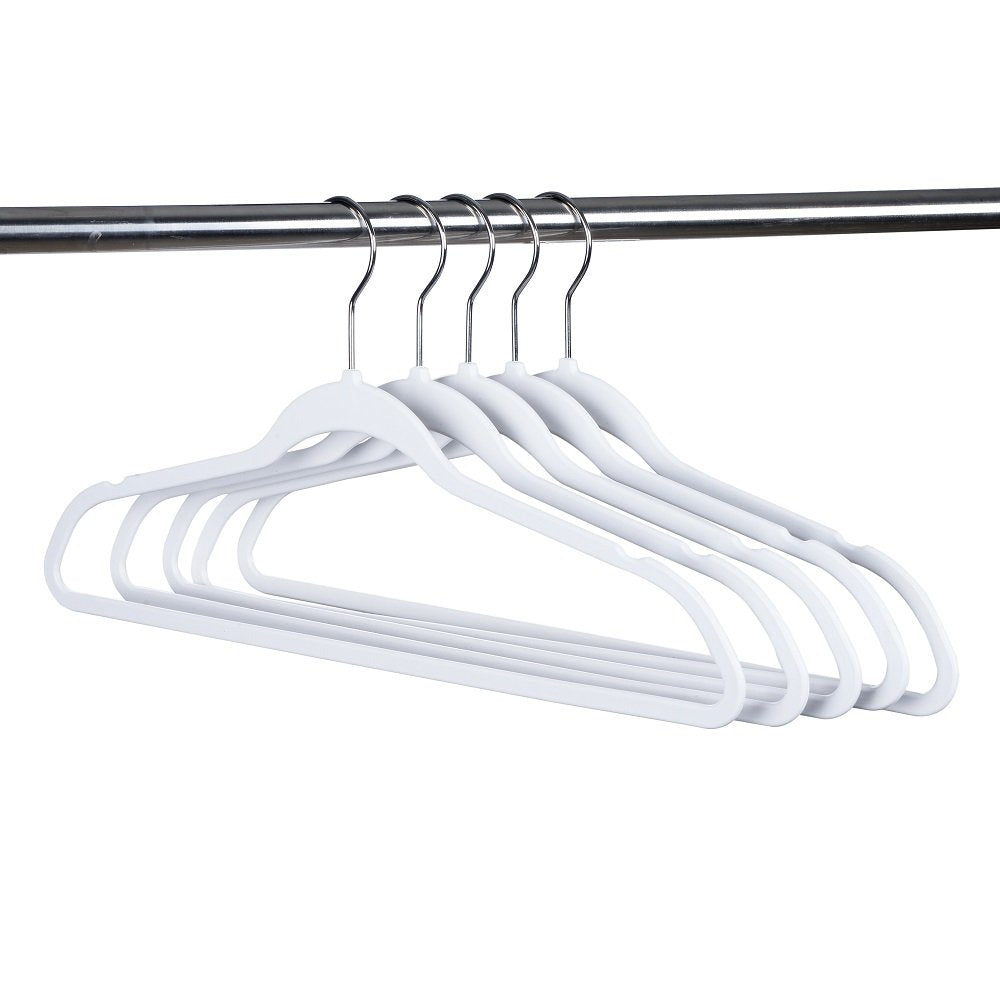 Quality Hangers 50-pack in a compact, durable box for easy restocking.