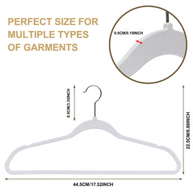 Quality Hangers curved shoulders prevent garment misshaping and keep seams intact.