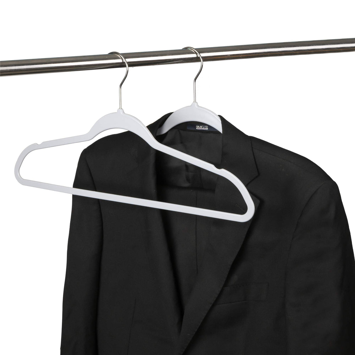 Quality Hangers durable plastic withstands daily wardrobe use.
