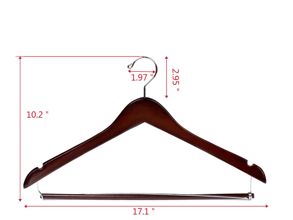 Quality Hangers full adult-size hanger designed for coats and shirts.