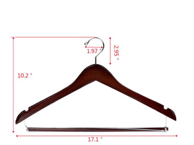 Quality Hangers full adult-size hanger designed for coats and shirts.