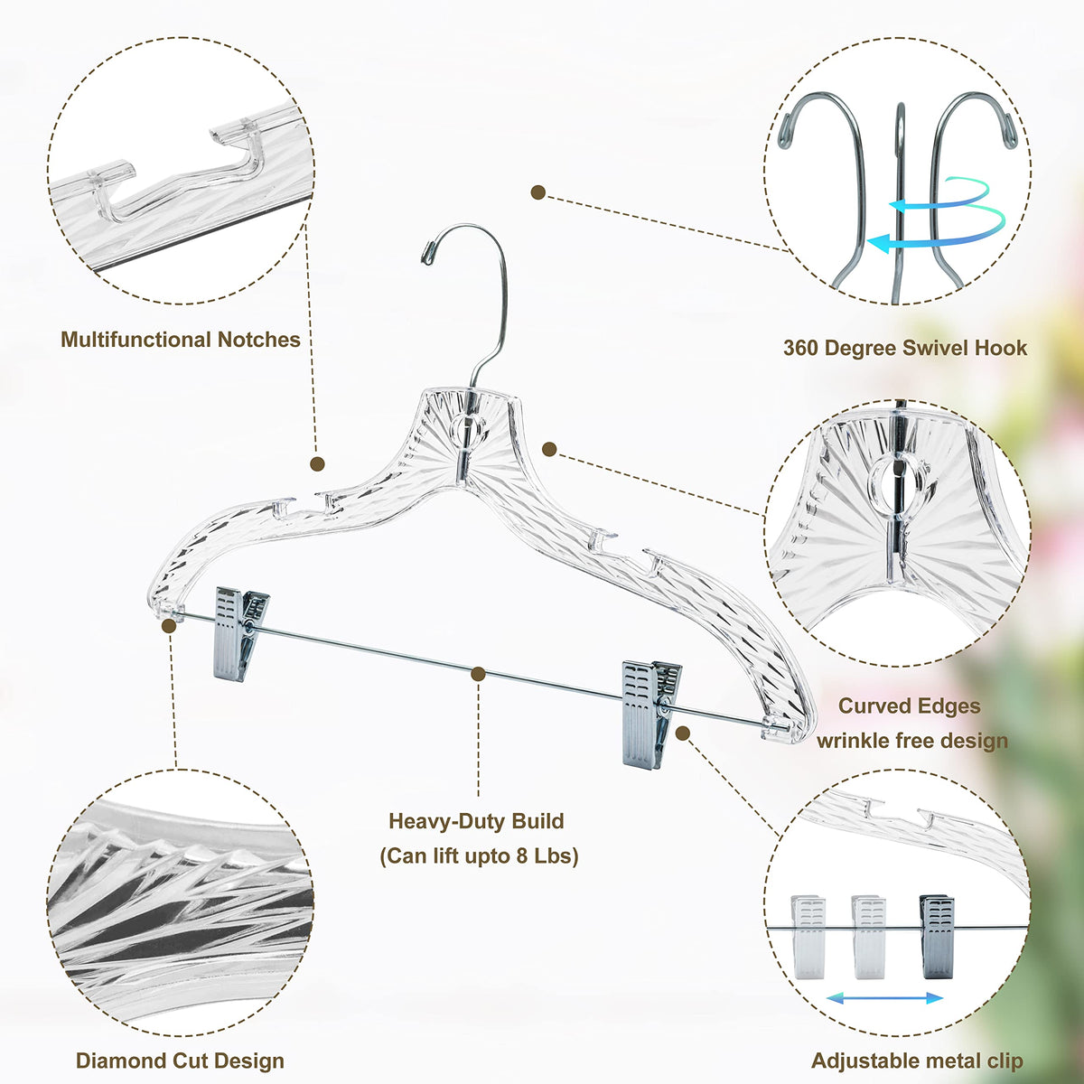 Quality Hangers heavy-duty plastic hanger resists warping and cracking