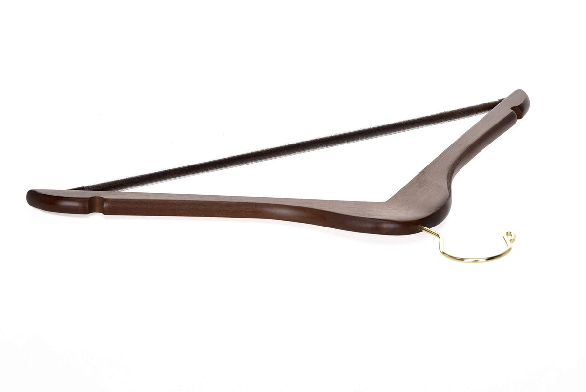 Quality Hangers round ending hook adds elegant detail and secure garment support.
