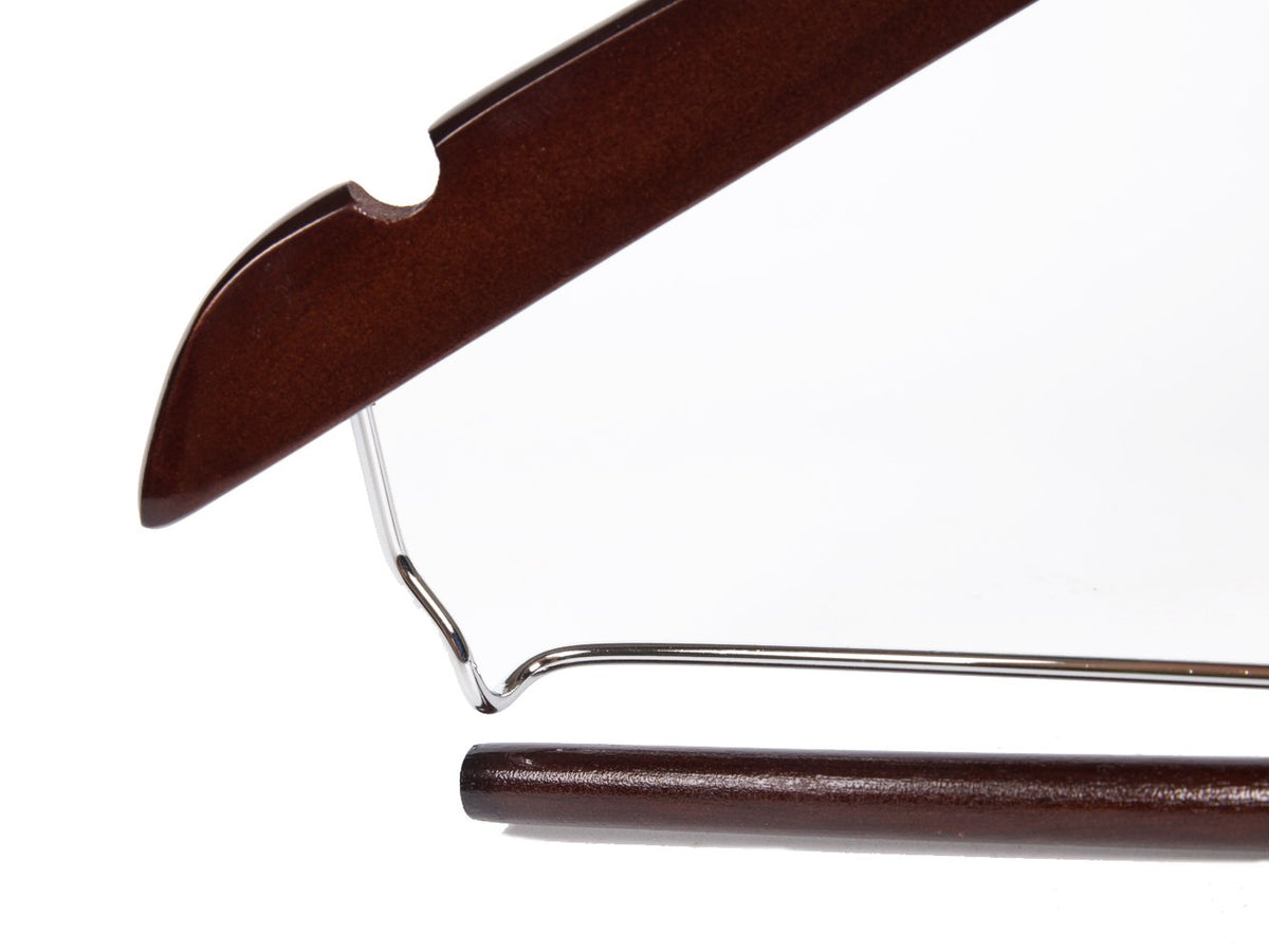 Quality Hangers solid wood wardrobe hanger for durable use.