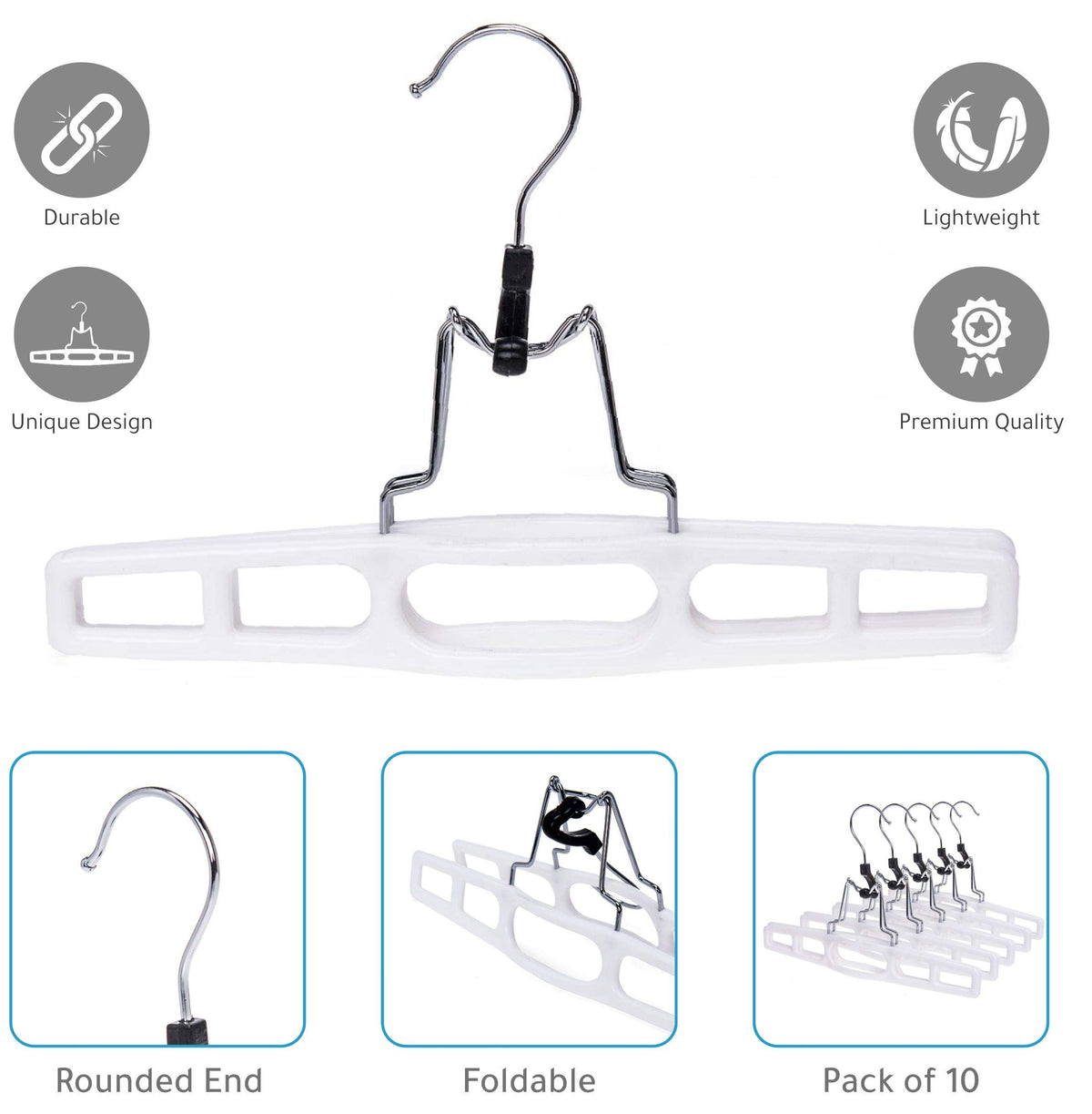 Quality Hangers slim profile hangers save space in your closet.
