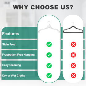 Quality Hangers versatile coat hangers fit both adult and teen wardrobes.