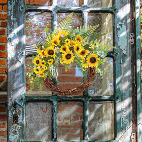 QuarenDen hanging garland enhances seasonal displays on walls.