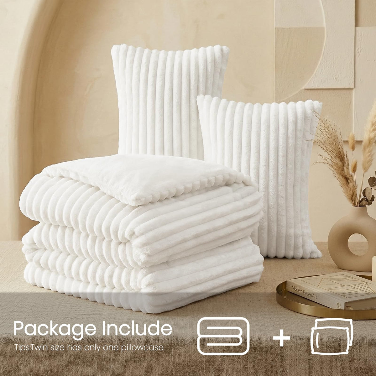 Quataly Marshmallow Queen comforter striped 3D pattern close-up for style
