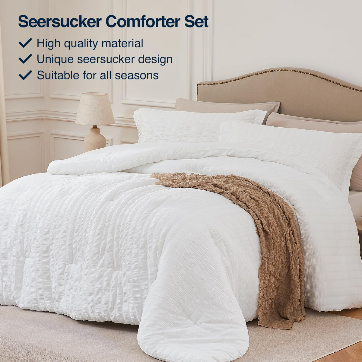 Quataly White Queen Pillowcase 20x26-1 with smooth fabric and easy care.