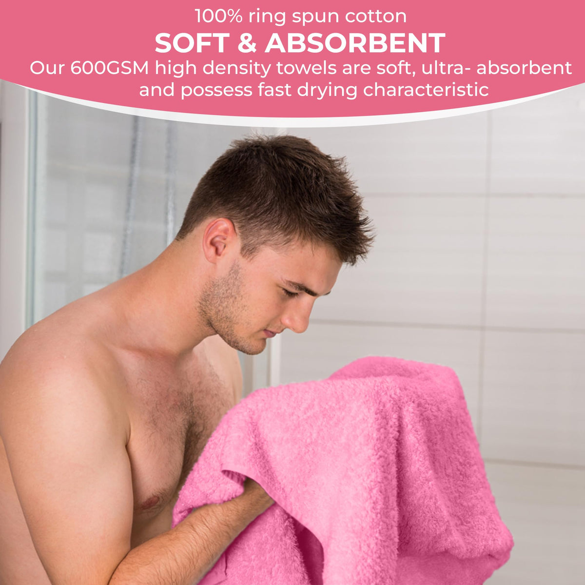 QUBA LINEN 27x54 towels size shown for full coverage and comfort.