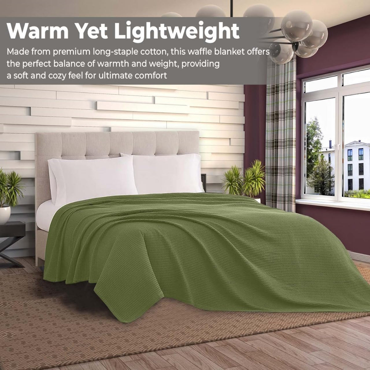 Care-friendly, easy-wash lightweight blanket from QUBA LINEN
