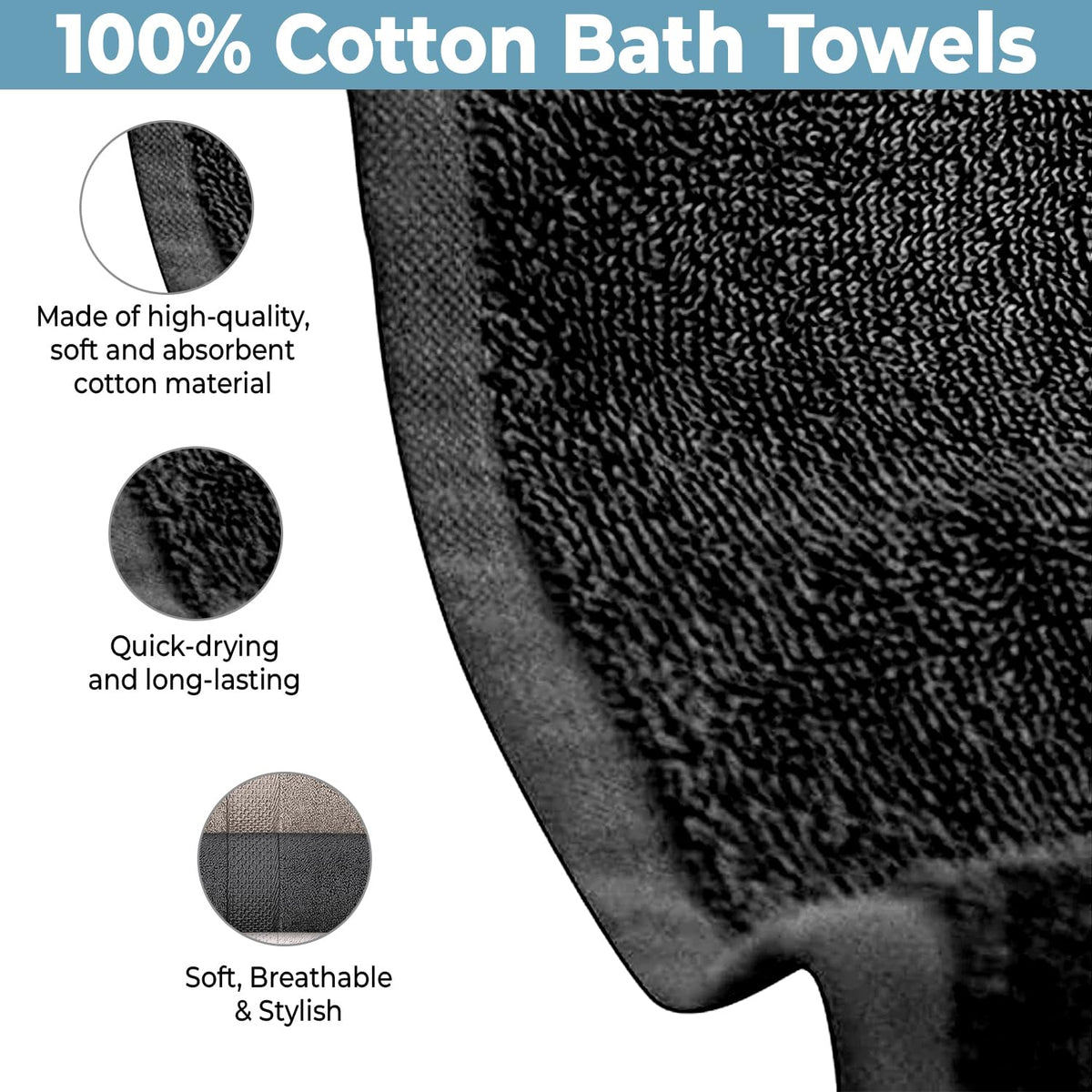 QUBA LINEN easy care towels simplify maintenance with cold wash and no fabric softeners.