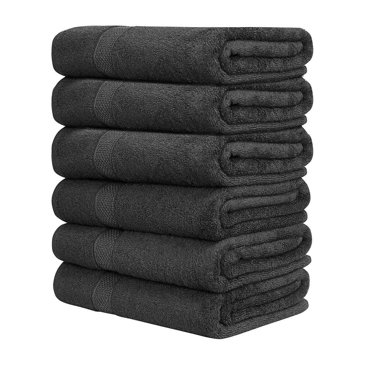 QUBA LINEN hotel towels in grey 24x48, plush and absorbent for daily use.