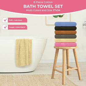 QUBA LINEN multi-color towels bulk pack bright hues for refreshed bathrooms.