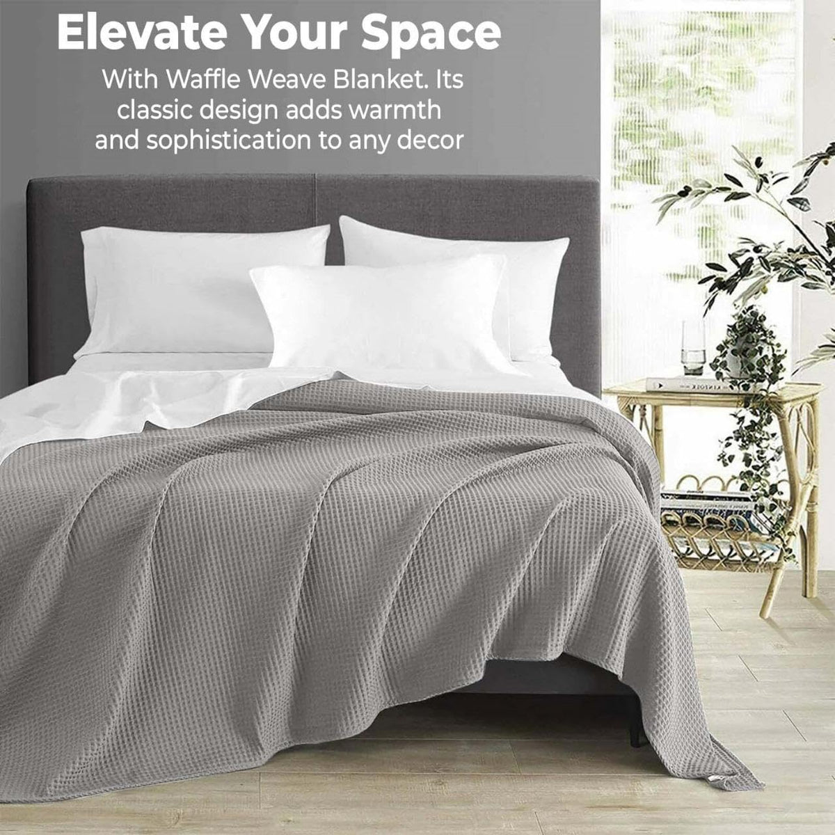 QUBA LINEN natural cotton blanket emphasizes softness and longevity