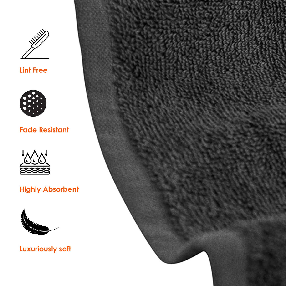 QUBA LINEN 24x48 towels deliver fast absorption after showers.