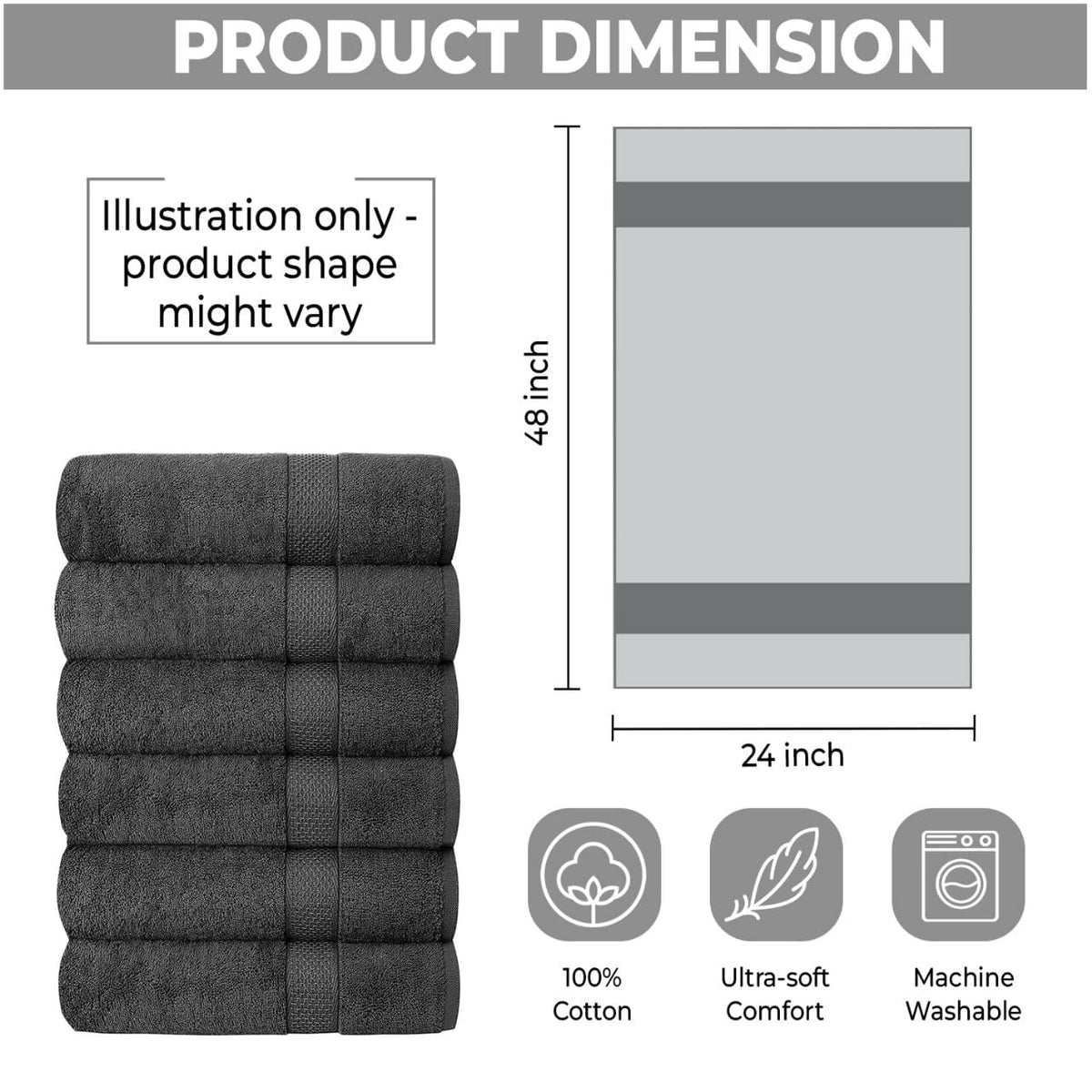 QUBA LINEN soft towels for face and hands with plush feel.