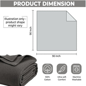 QUBA LINEN waffle blanket used as a sofa throw, lightweight and versatile