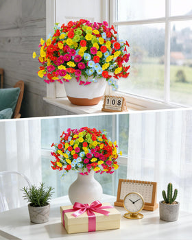 Qubigko durable artificial flowers ideal for garden accents and seasonal decor.