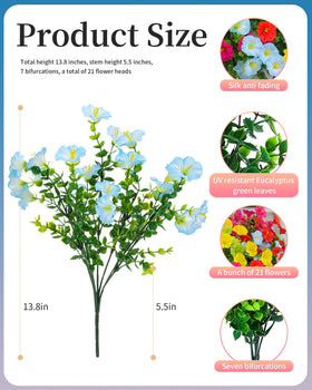 Qubigko Morning Glory artificial blooms create lifelike patio displays.
