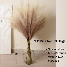 QUBITFUL boho room decor setup with pampas grass for elevated spaces