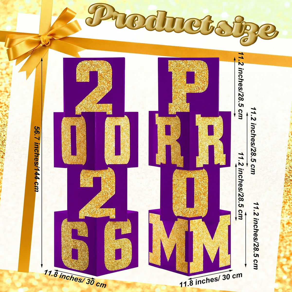 Queekay prom column standup 2026 backdrop highlights year-ready decor.