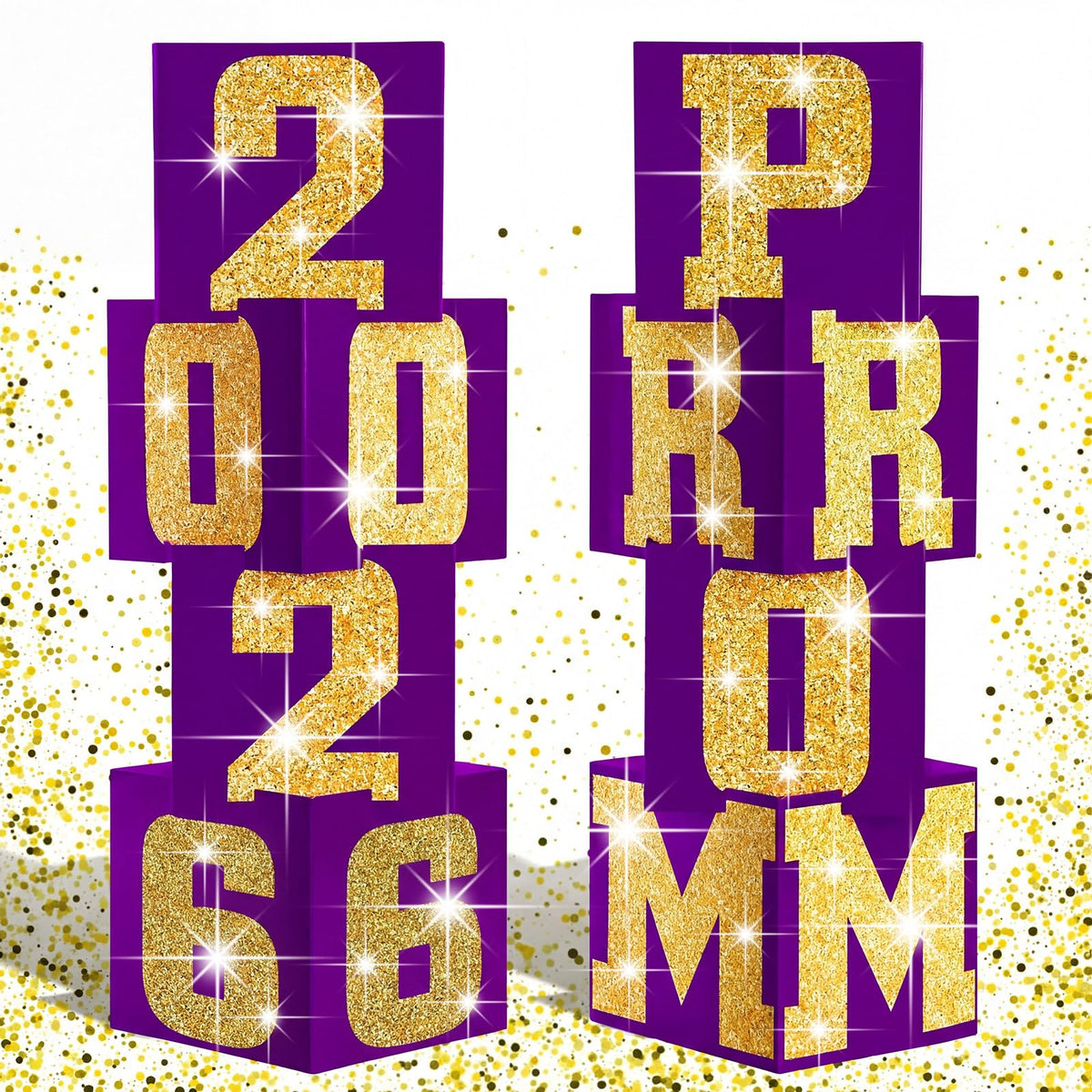 Queekay prom column standup letters form a stylish PROM backdrop.