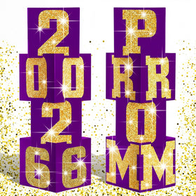 Queekay prom column standup letters form a stylish PROM backdrop.