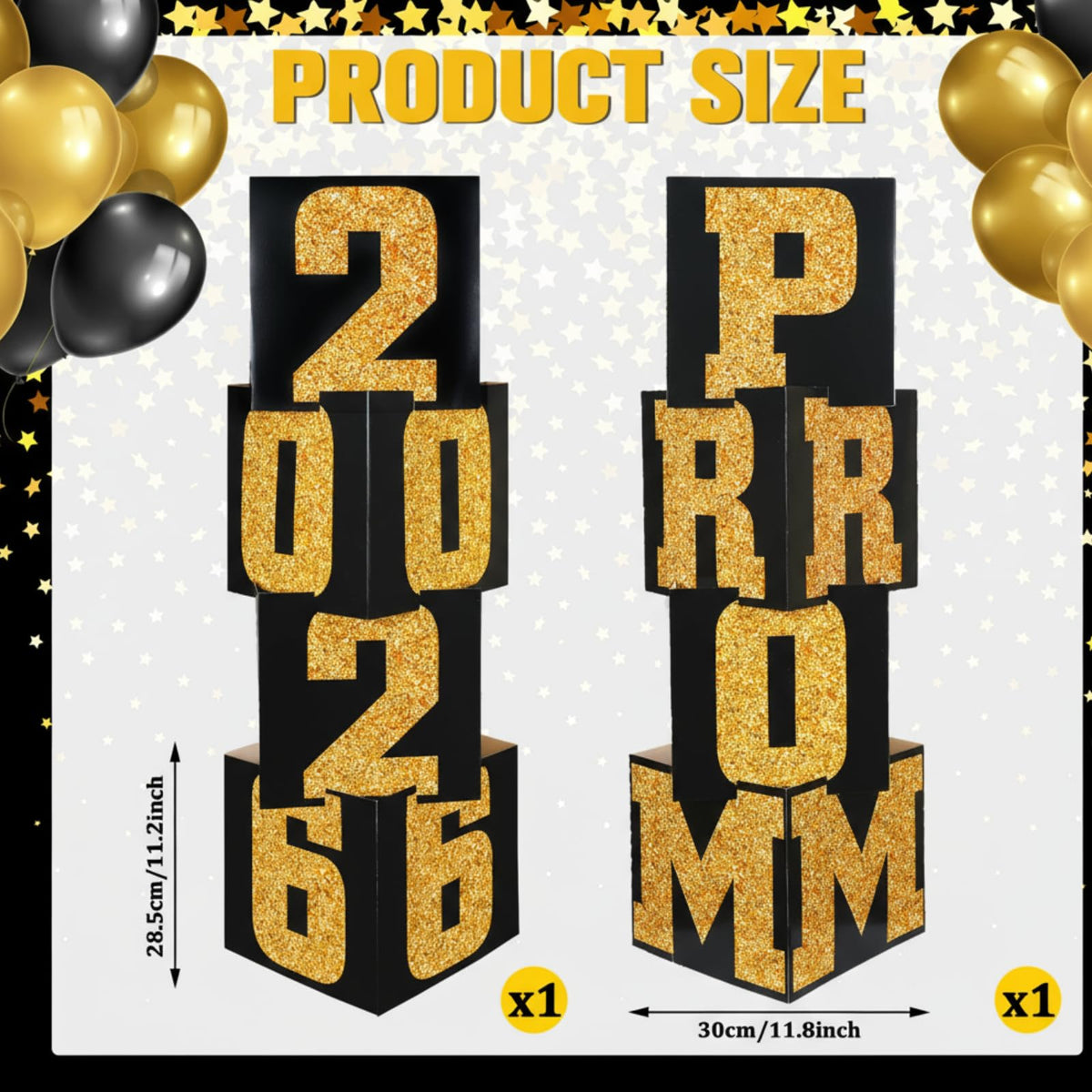Queekay 2026 prom letter boxes highlight the theme and improve venue signage.