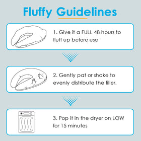 QUEEN ROSE air-out-before-use ensures plush fill after vacuum transport