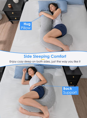 QUEEN ROSE body pillow extended tail leg support benefits hips and legs.