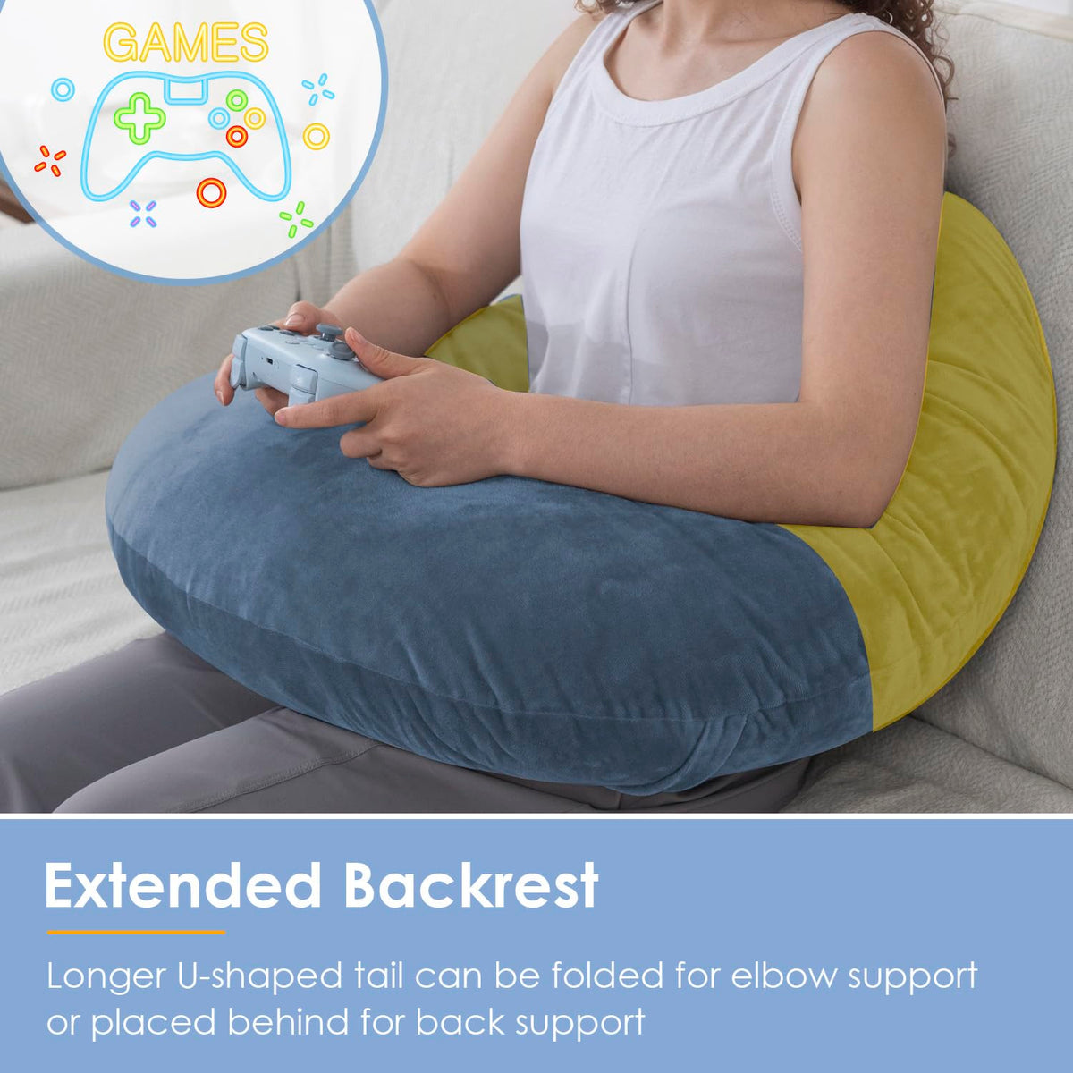 QUEEN ROSE Crocheting relaxation pillow for cozy hands-free projects.