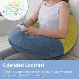 QUEEN ROSE Crocheting relaxation pillow for cozy hands-free projects.