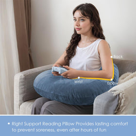 QUEEN ROSE Multi-functional pillow suits gaming, crocheting, nursing, and relaxing.