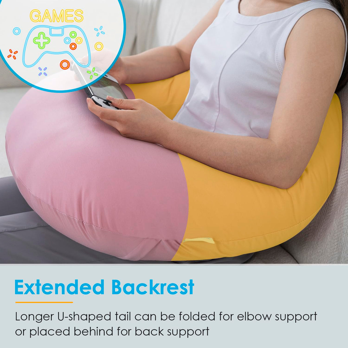 QUEEN ROSE multi-functional pillow for gaming crocheting nursing and relaxation