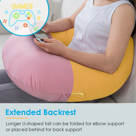 QUEEN ROSE multi-functional pillow for gaming crocheting nursing and relaxation