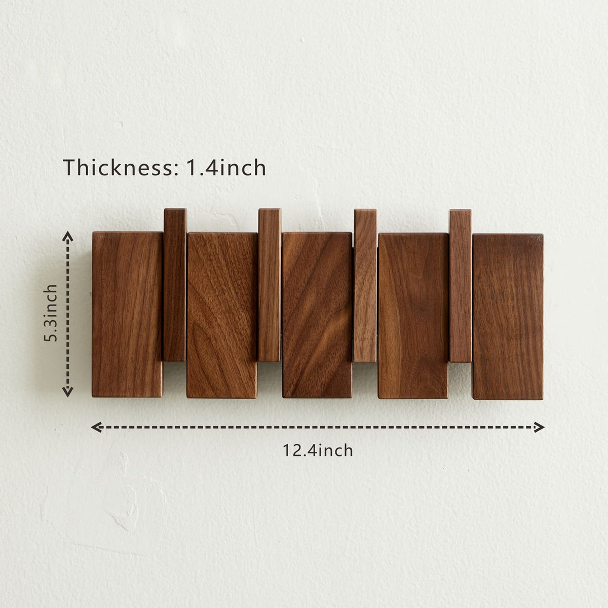 QUELLANCE solid wood coat hanger shows durable beech and pine grains.