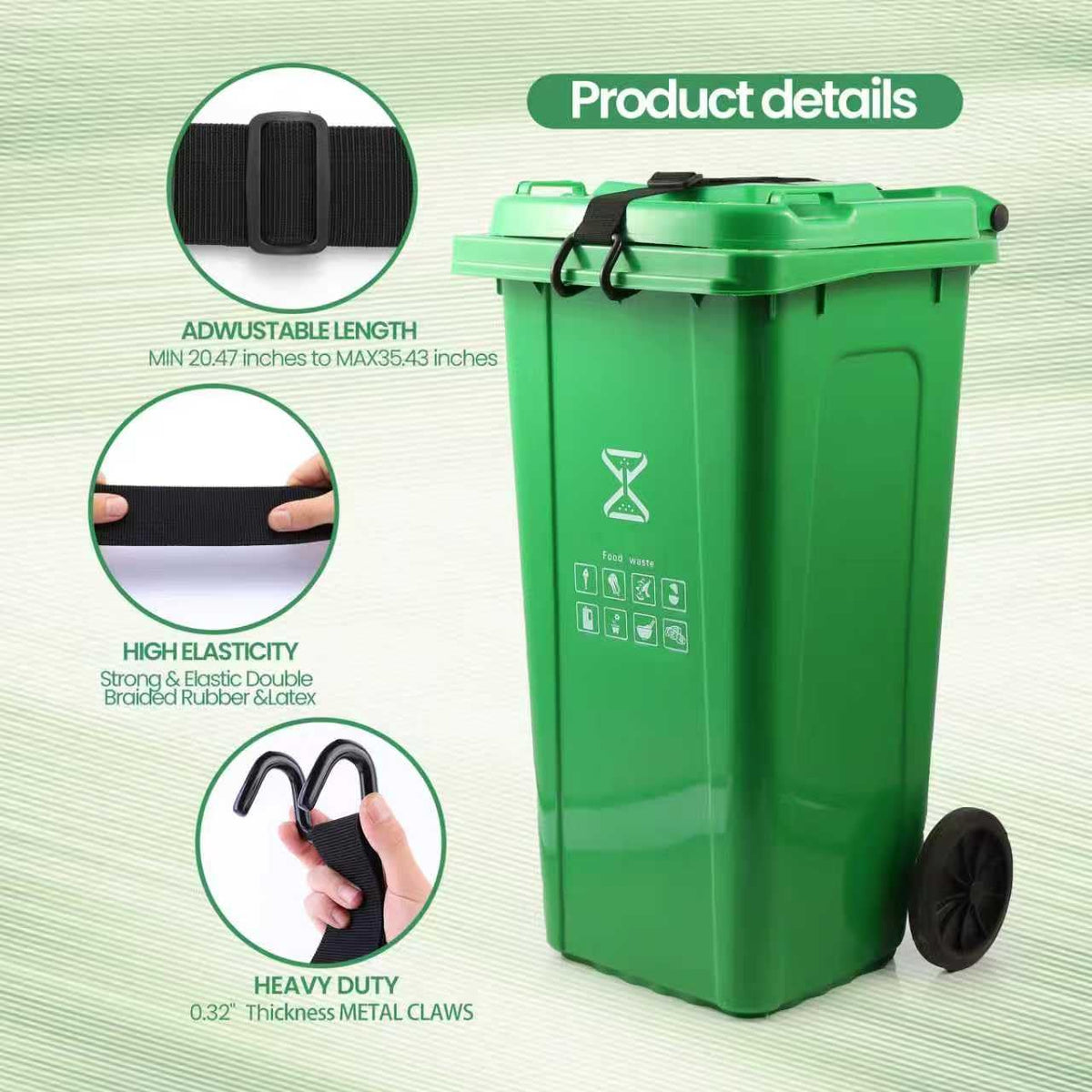 No-drill hook-on installation of QUFA lid lock shown for easy setup.