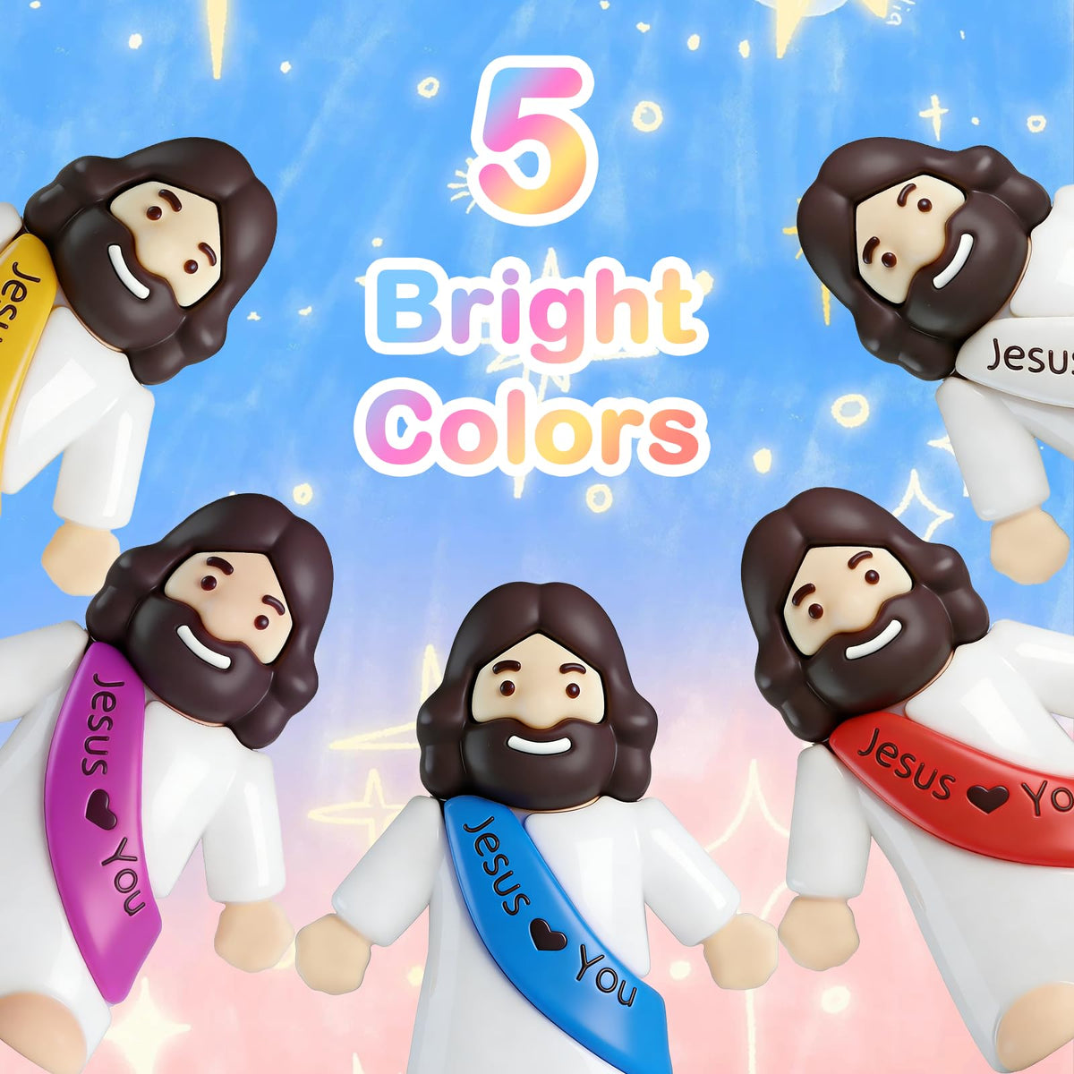 QUICKHORSE durable rubber Jesus figures withstands play and teaching activities.