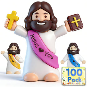 QUICKHORSE 100pcs little Jesus figures bulk for faith gifts and classroom decor.