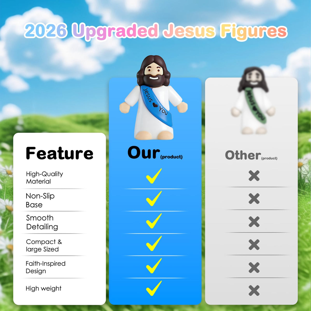 QUICKHORSE Jesus loves you engraving adds a lasting message.