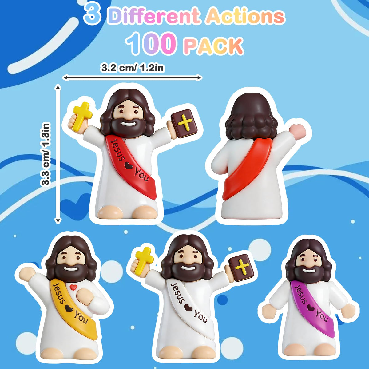 QUICKHORSE little Jesus figurines pocket-size reminders for daily faith moments.
