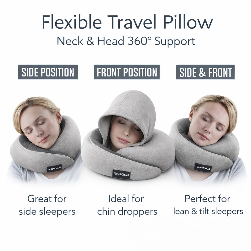 QuietCloud memory foam core contours neck for adaptive support